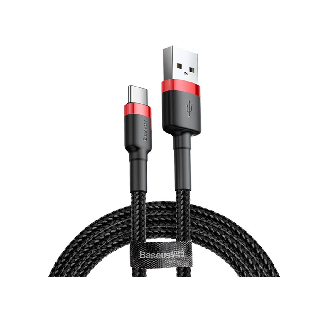 Cable Baseus, USB tipo C, longitud 50cm, 3A, negro, BASKBK46595