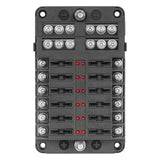 Lechpol Caja de fusibles FB-12 con carril negativo y LED