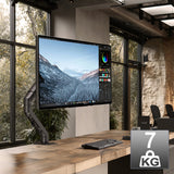 Braço para monitor Maclean de 1 baía com mola a gás, 17"-27", suporte de mesa giratório e inclinado, VESA 75x75, 100x100, até 7 kg