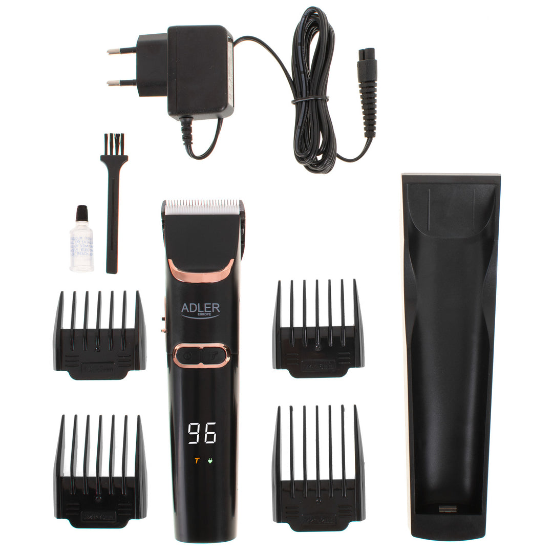 Máquina de cortar cabelo Adler, visor LCD, 40 W, AD 2832