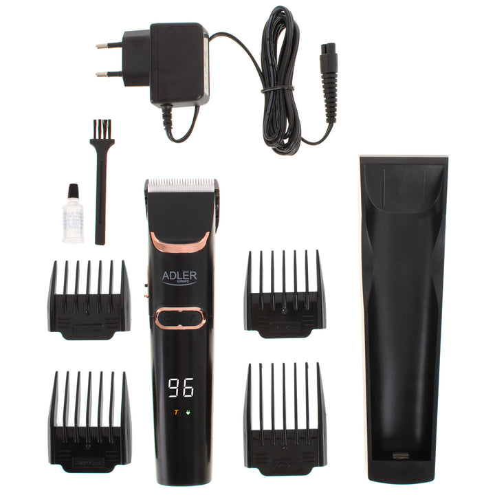 Máquina de cortar cabelo Adler, visor LCD, 40 W, AD 2832