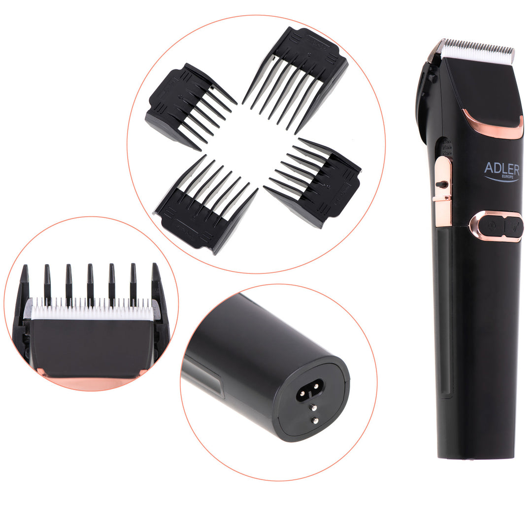 Máquina de cortar cabelo Adler, visor LCD, 40 W, AD 2832