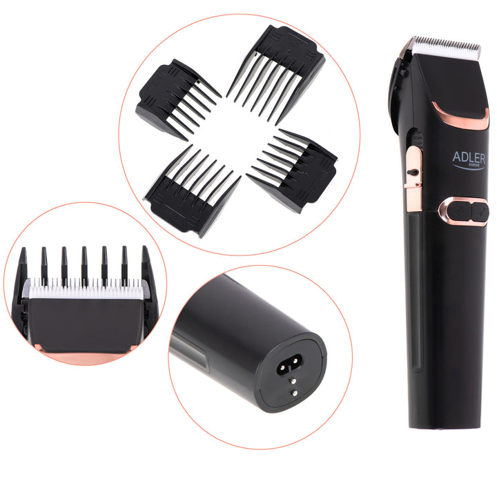 Máquina de cortar cabelo Adler, visor LCD, 40 W, AD 2832