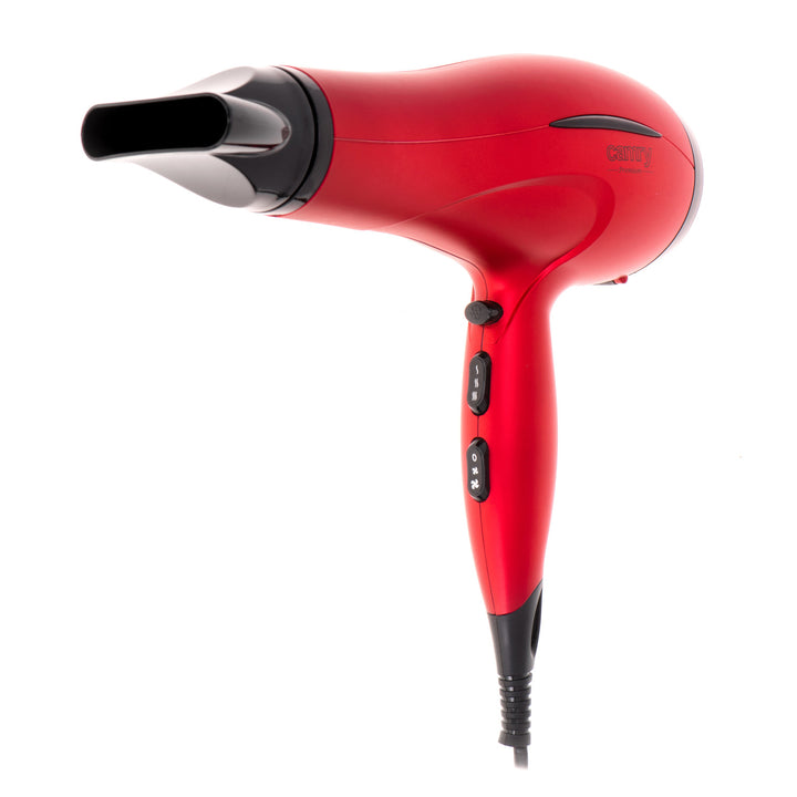 Secador de pelo Camry, 2 niveles de fuerza de soplado, 3 ajustes de temperatura, 2400 W, rojo, CR 2253