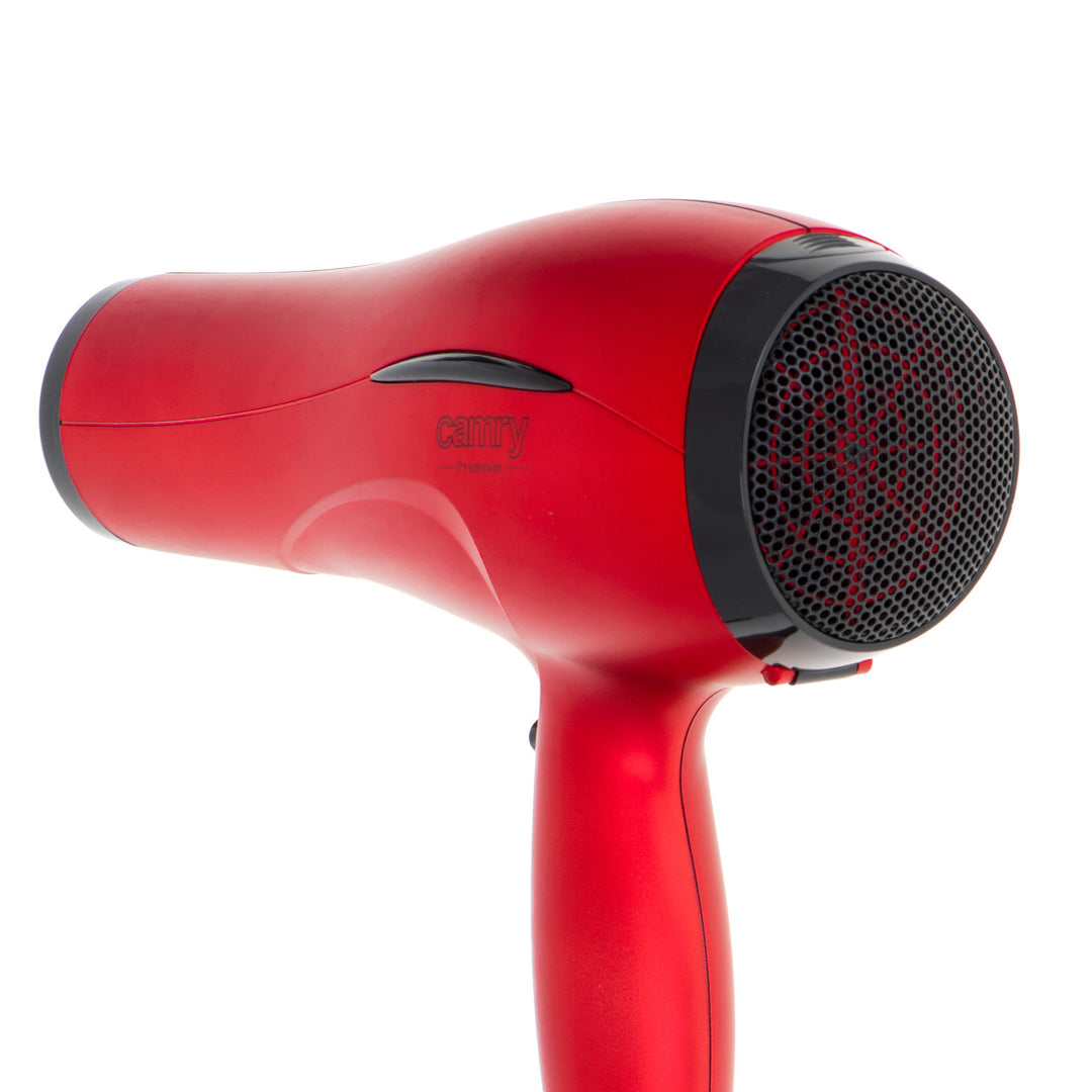 Secador de pelo Camry, 2 niveles de fuerza de soplado, 3 ajustes de temperatura, 2400 W, rojo, CR 2253