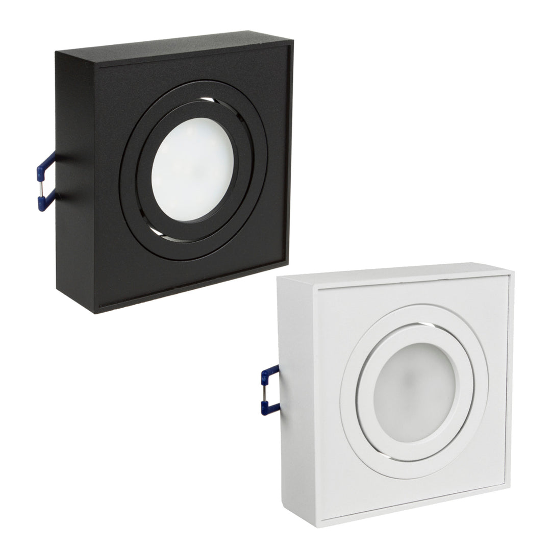 Luminária de teto spot, para fontes de luz MR16 / GU10, branco, 94x94x32mm, quadrado, alumínio, Maclean MCE464 W