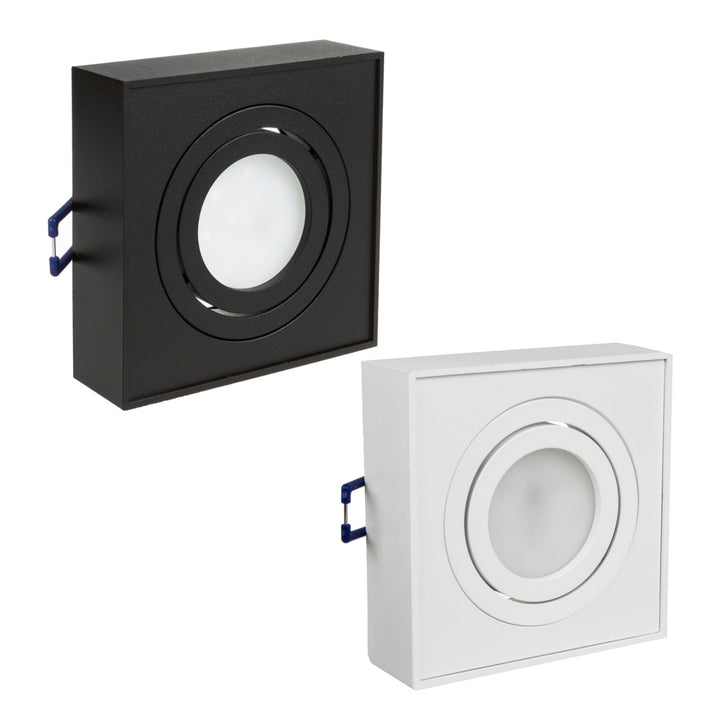 Luminária de teto spot, para fontes de luz MR16 / GU10, branco, 94x94x32mm, quadrado, alumínio, Maclean MCE464 W