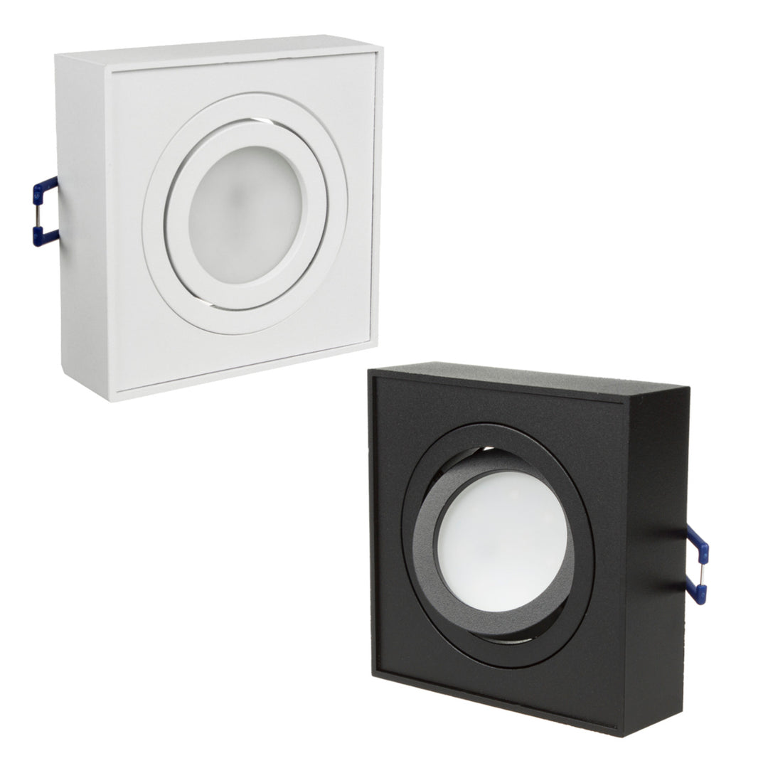 Luminária de teto spot, para fontes de luz MR16 / GU10, branco, 94x94x32mm, quadrado, alumínio, Maclean MCE464 W