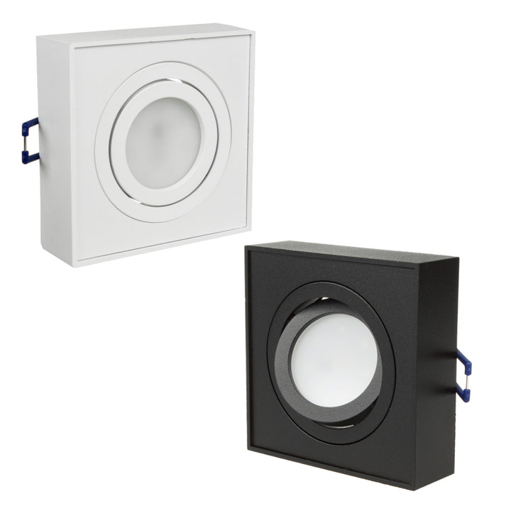 Luminária de teto spot, para fontes de luz MR16 / GU10, branco, 94x94x32mm, quadrado, alumínio, Maclean MCE464 W