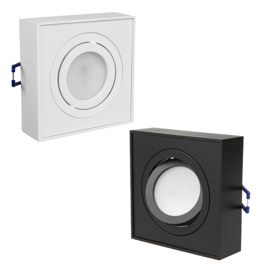 Luminária de teto spot, para fontes de luz MR16 / GU10, branco, 94x94x32mm, quadrado, alumínio, Maclean MCE464 W