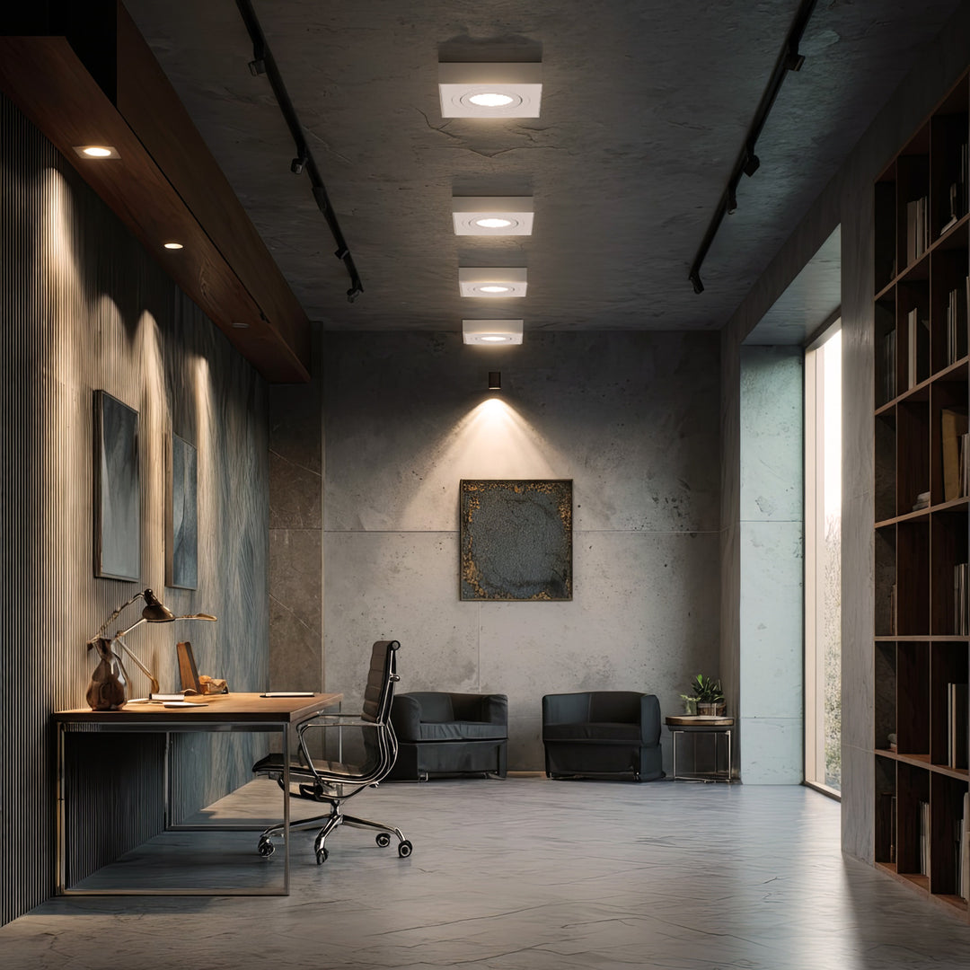 Luminária de teto spot, para fontes de luz MR16 / GU10, branco, 94x94x32mm, quadrado, alumínio, Maclean MCE464 W