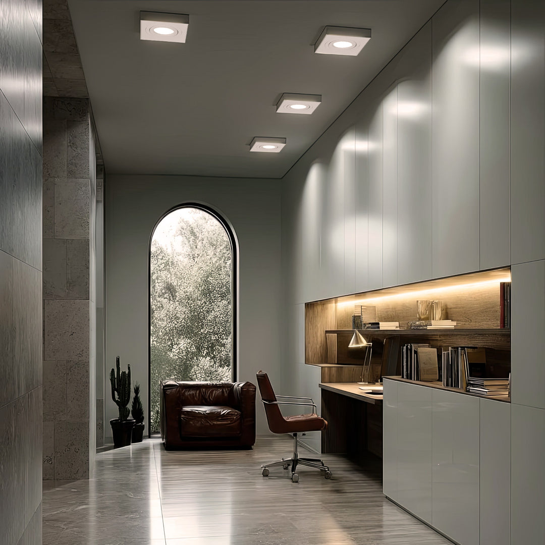 Luminária de teto spot, para fontes de luz MR16 / GU10, branco, 94x94x32mm, quadrado, alumínio, Maclean MCE464 W