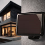 Maclean mce442 lâmpada solar refletor led com sensor de movimento lâmpada de parede solar com sensor crepuscular luz solar ip44 6w 360 lúmen 6000k