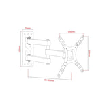 Soporte de TV ART, 17-42'', 25kg, negro, VESA 200x200, AR-57A