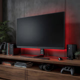 Soporte para monitor gaming NanoRS, altura ajustable, LED RGB, 32-55", VESA máximo 400x400, máximo 40 kg, RS167