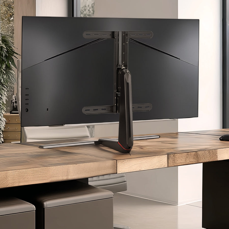 Soporte para monitor gaming NanoRS, altura ajustable, LED RGB, 32-55", VESA máximo 400x400, máximo 40 kg, RS167