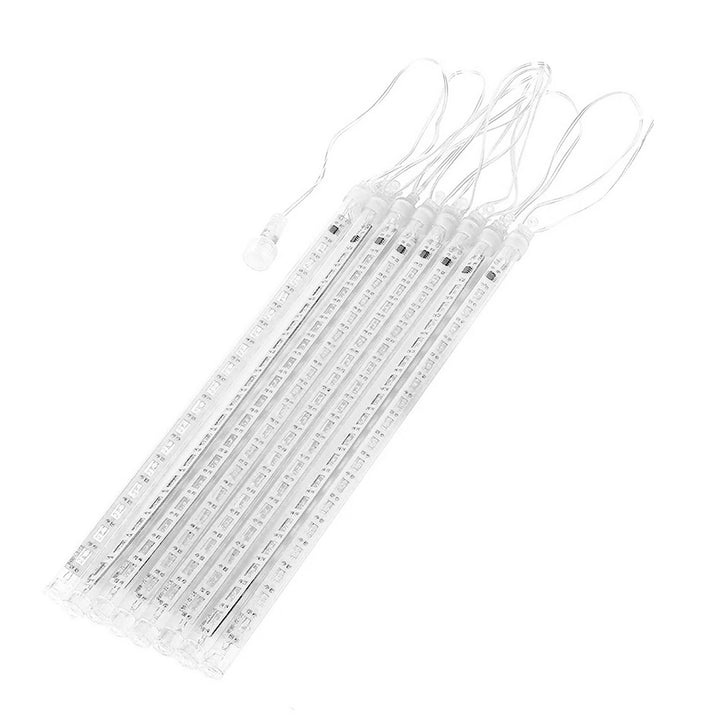 Maclean MCE411 Luces Led Solares 2,4m, 144 LEDs, Modo LED, Batería Li 800mAh, carámbanos que caen