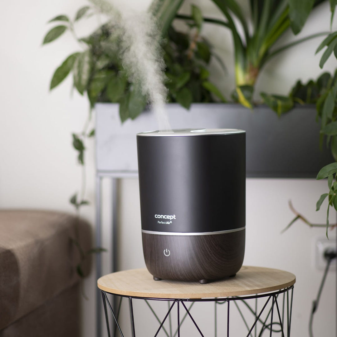 Difusor de aromaterapia Perfect Air 4 litros 3 níveis de intensidade de vapor Adequado para divisões até 30 m2 (Preto)