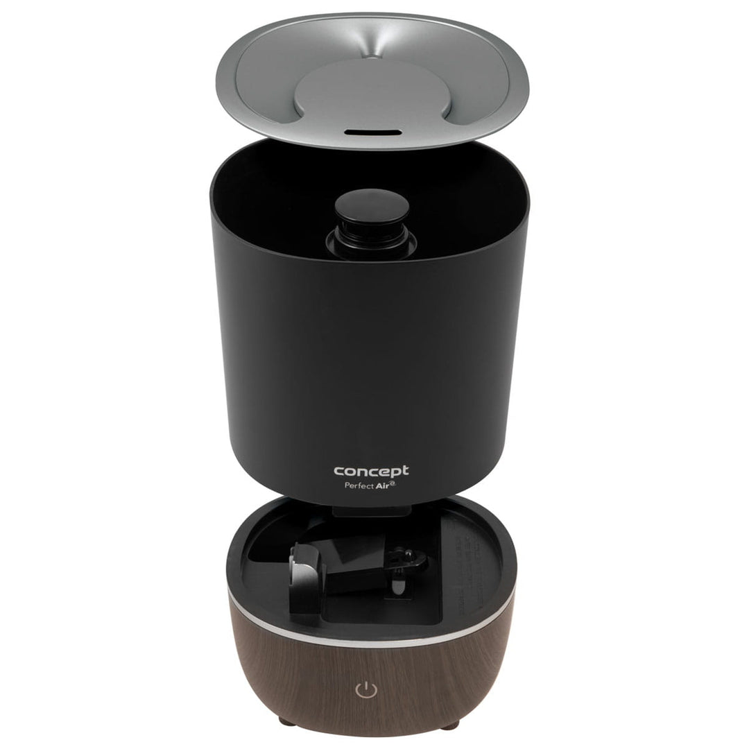 Difusor de aromaterapia Perfect Air 4 litros 3 níveis de intensidade de vapor Adequado para divisões até 30 m2 (Preto)