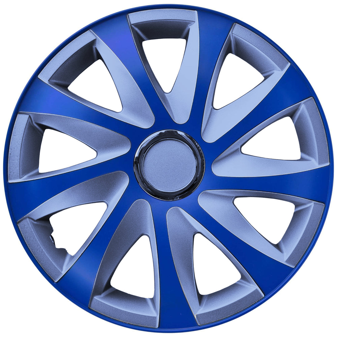 Guarnições das rodas Guarnições das rodas - Conjunto completo de 4 peças - NRM Drift Extra - Prata e Azul - 13" polegadas