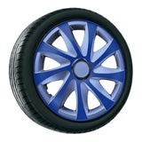 Embellecedores de rueda Embellecedores de rueda - Juego completo de 4 piezas - NRM Drift Extra - plata y azul - 15" pulgadas