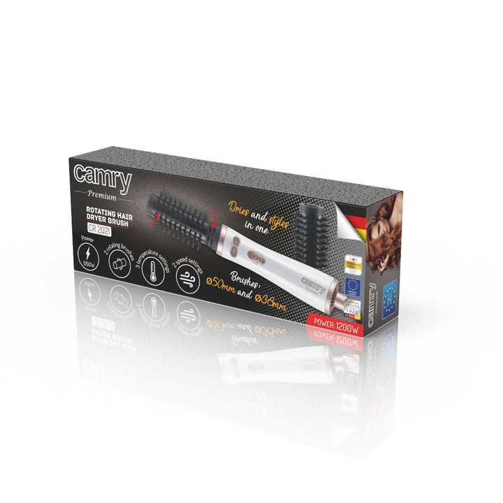 Modelador de cachos giratório Camry CR 2020 com escovas intercambiáveis de 65 mm e 67 mm
