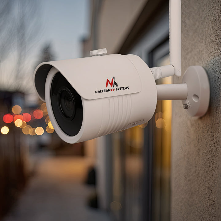 Cámara IP Maclean IPC WiFi 5MPx exterior, bocina, CMOS 1/2,5", H.264/H.264+/H.265/H.265+/JPEG/AVI, Onvif, MCTV-516