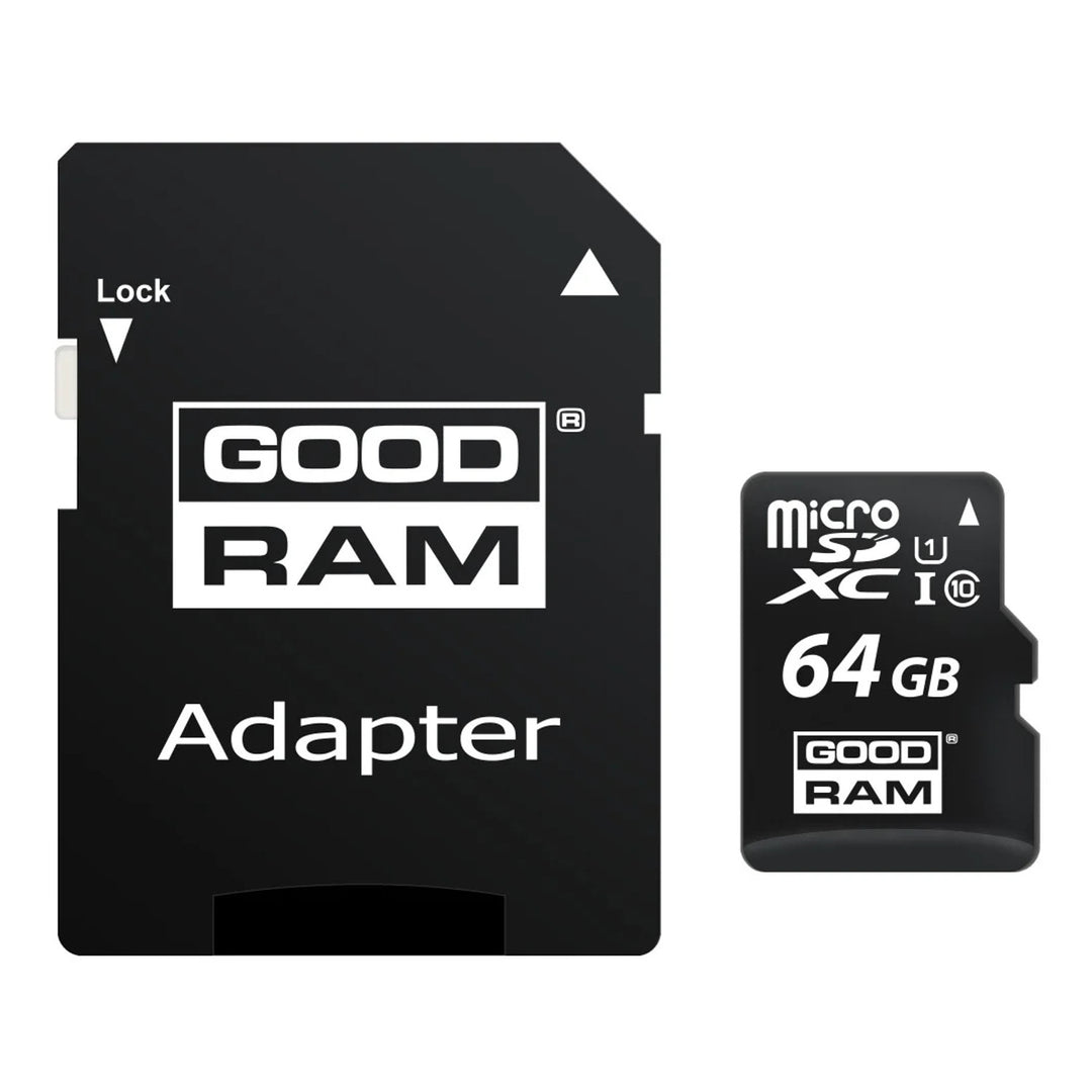 Cartão de memória microSD de 64 GB com adaptador Goodram Classpath 10