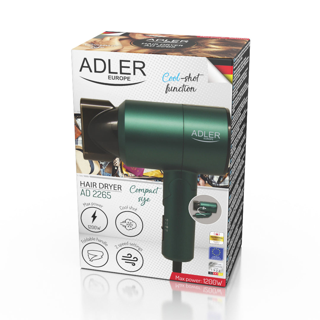 Secador de cabelo pequeno Adler AD 2265 1200 W com pega dobrável