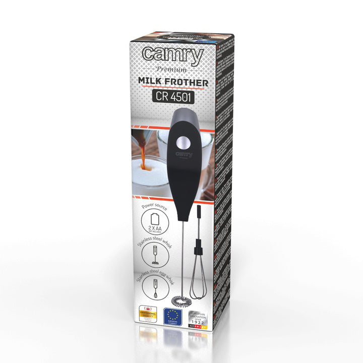 Espumador de leche Camry CR 4501 con agitador y soporte