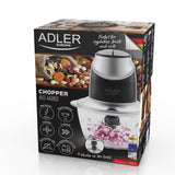 Picadora con recipiente de cristal Adler AD 4082 300W cuchillas de acero inoxidable