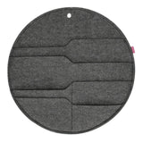 Roda organizadora de parede grande com bolsos antracite XL - 45 cm