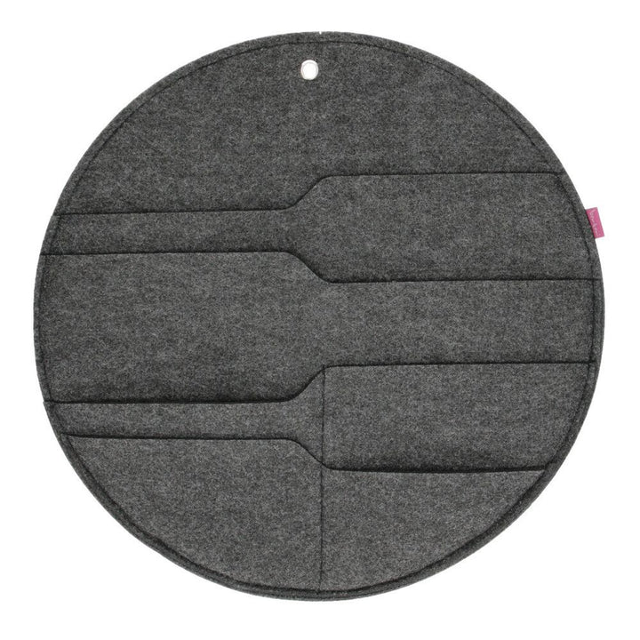 Roda organizadora de parede grande com bolsos antracite XL - 45 cm
