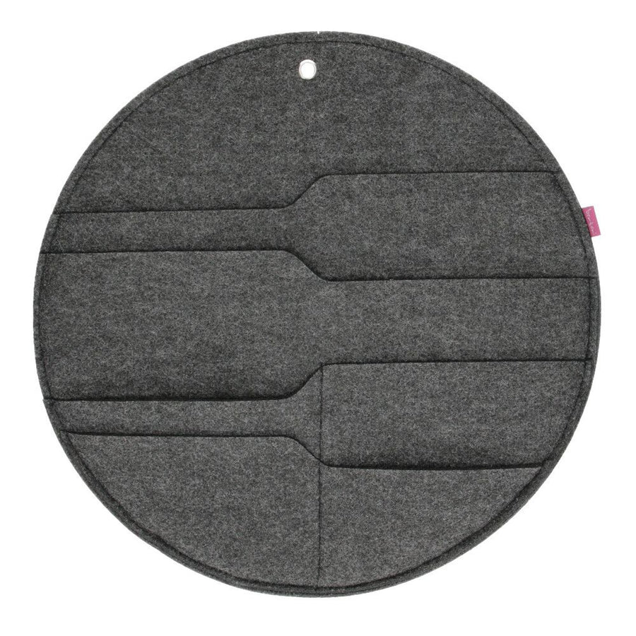 Roda organizadora de parede grande com bolsos antracite XL - 45 cm