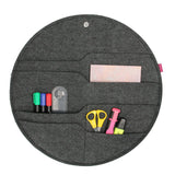 Roda organizadora de parede grande com bolsos antracite XL - 45 cm