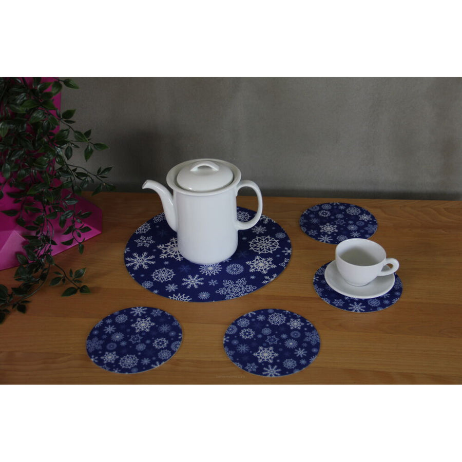 Conjunto de bases redondas de feltro 1 + 4 - SNOW