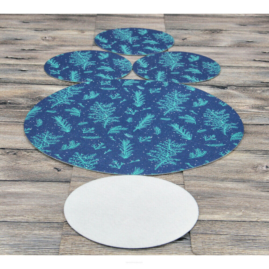 Conjunto Trivet Redondo em Feltro 1 + 4 - JUNIPER