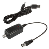 Antena de TV direcional DVB-T MUX 8 + adaptador USB 5V