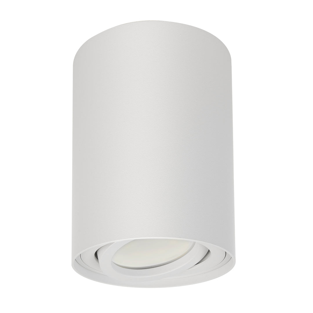 Candeeiro de teto redondo branco Maclean MCE422 + lâmpada LED GU10 5W 4000K