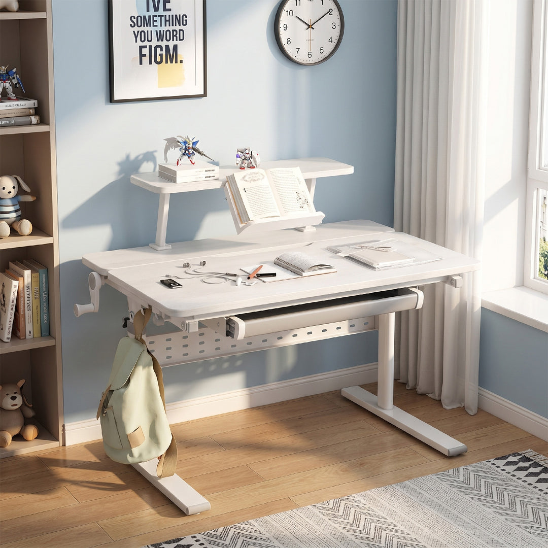 Ergo Office ER-483 Escritorio Infantil, Altura Regulable, Gris, max 40kg, 900x600mm