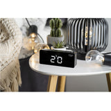 Despertador Adler, visor LED, medição de temperatura, preto, AD 1189B