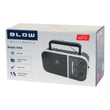 Rádio AM/FM analógico portátil Blow RA6, alimentado por bateria e rede elétrica