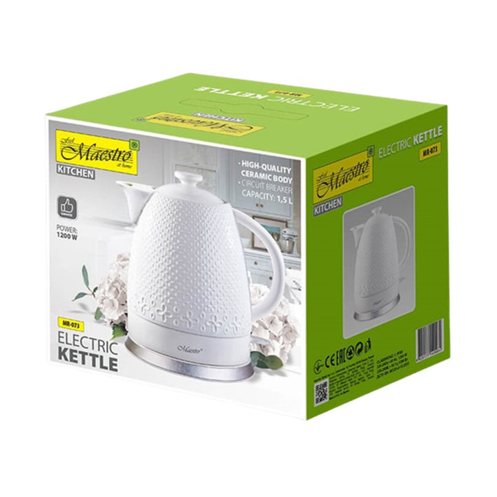 Chaleira cerâmica 1,5l Maestro MR-073 1200W branca