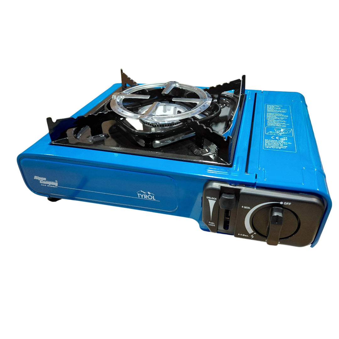 Hornillo de gas para camping Alpen Camping TYROL IK002 probado en todas las condiciones