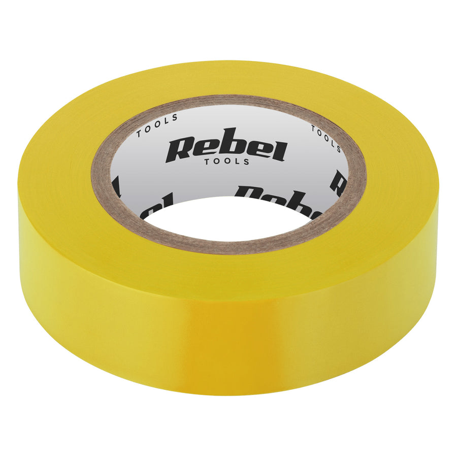 Fita isolante adesiva REBEL (0,13 mm x 19 mm x 20 jardas) amarela