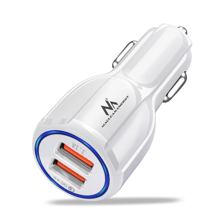 Cargador de coche Maclean, Qualcomm Quick Charge, QC 3.0 - toma 5V/3A, 9V/1.8A, 12V/1.6A, 5V/3.1A con cable USB Type-C