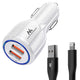 Carregador de isqueiro Maclean, Qualcomm Quick Charge, QC 3.0 - aceita 5 V/3 A, 9 V/1,8 A, 12 V/1,6 A, 5 V/3,1 A com cabo USB Lightning
