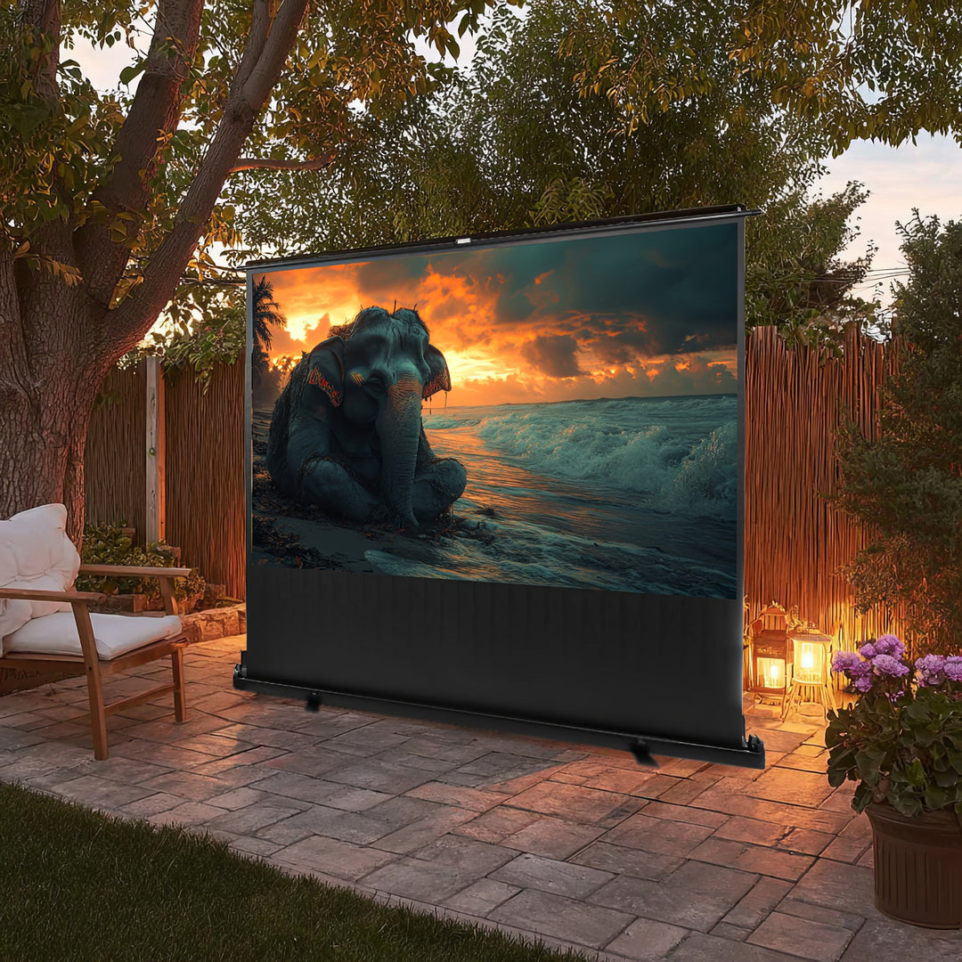 Pantalla de proyección portátil Maclean, compacta, de suelo, 100", 16:9, MC-964