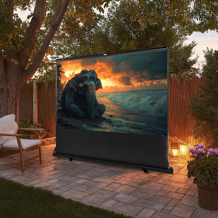Pantalla de proyección portátil Maclean, compacta, de suelo, 100", 16:9, MC-964
