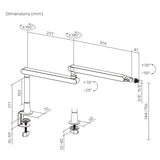 Suporte profissional para microfone Maclean MC-971, suporte universal, braço articulado, máx. 2 kg